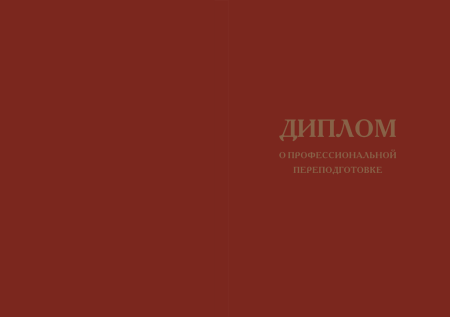 Твёрдая обложка к диплому о профессиональной переподготовке (установленный образец) Твёрдая обложка к диплому о профессиональной переподготовке (установленный образец)